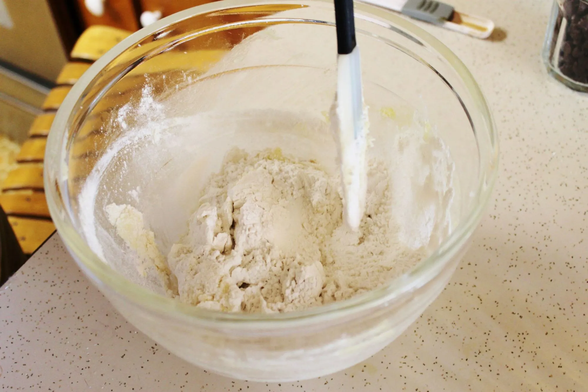 crunchy jumble cookies dry ingredients mixture