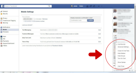 how to change chat settings on Facebook
