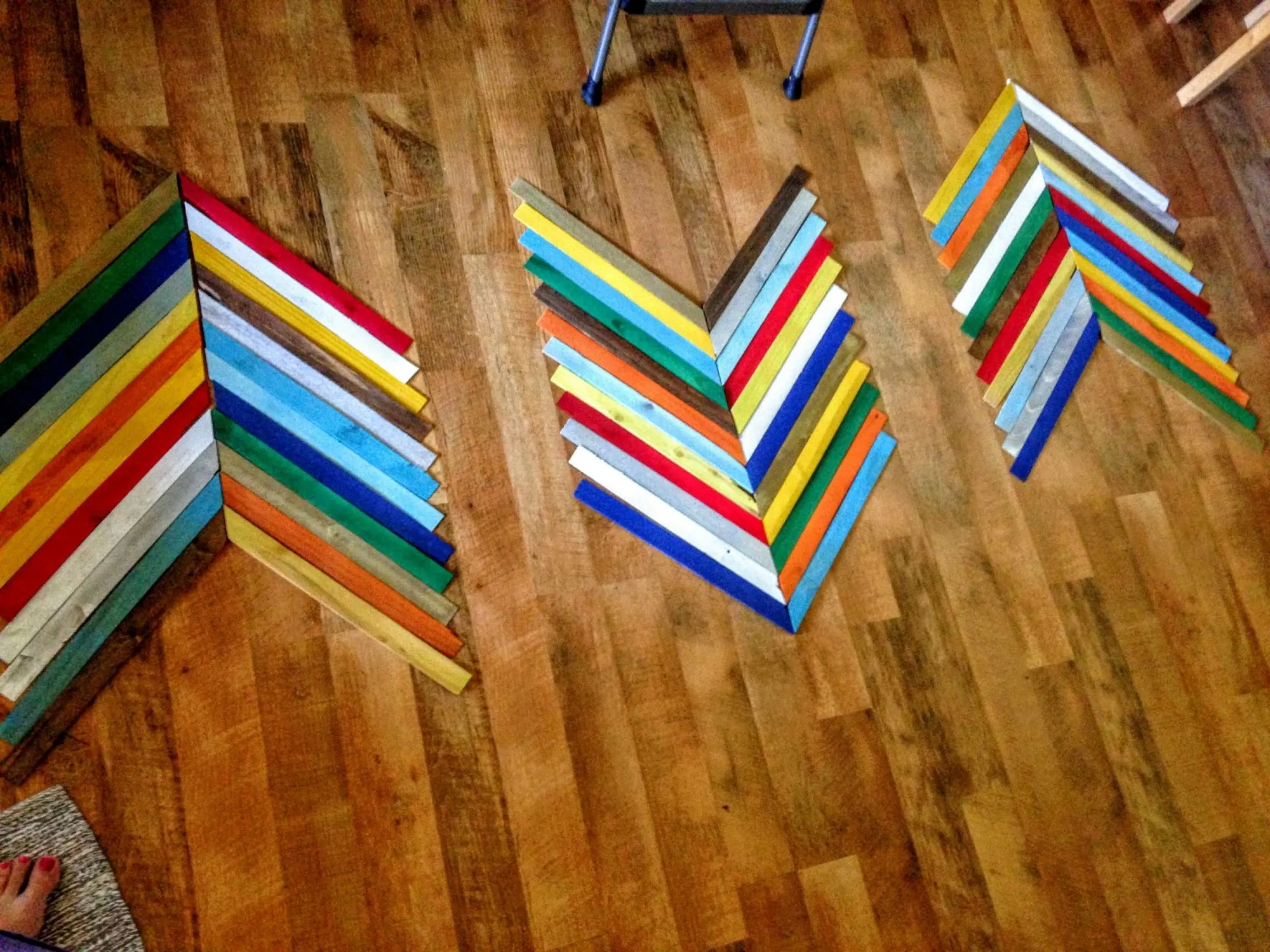 diy wood shim wall art - Splendry