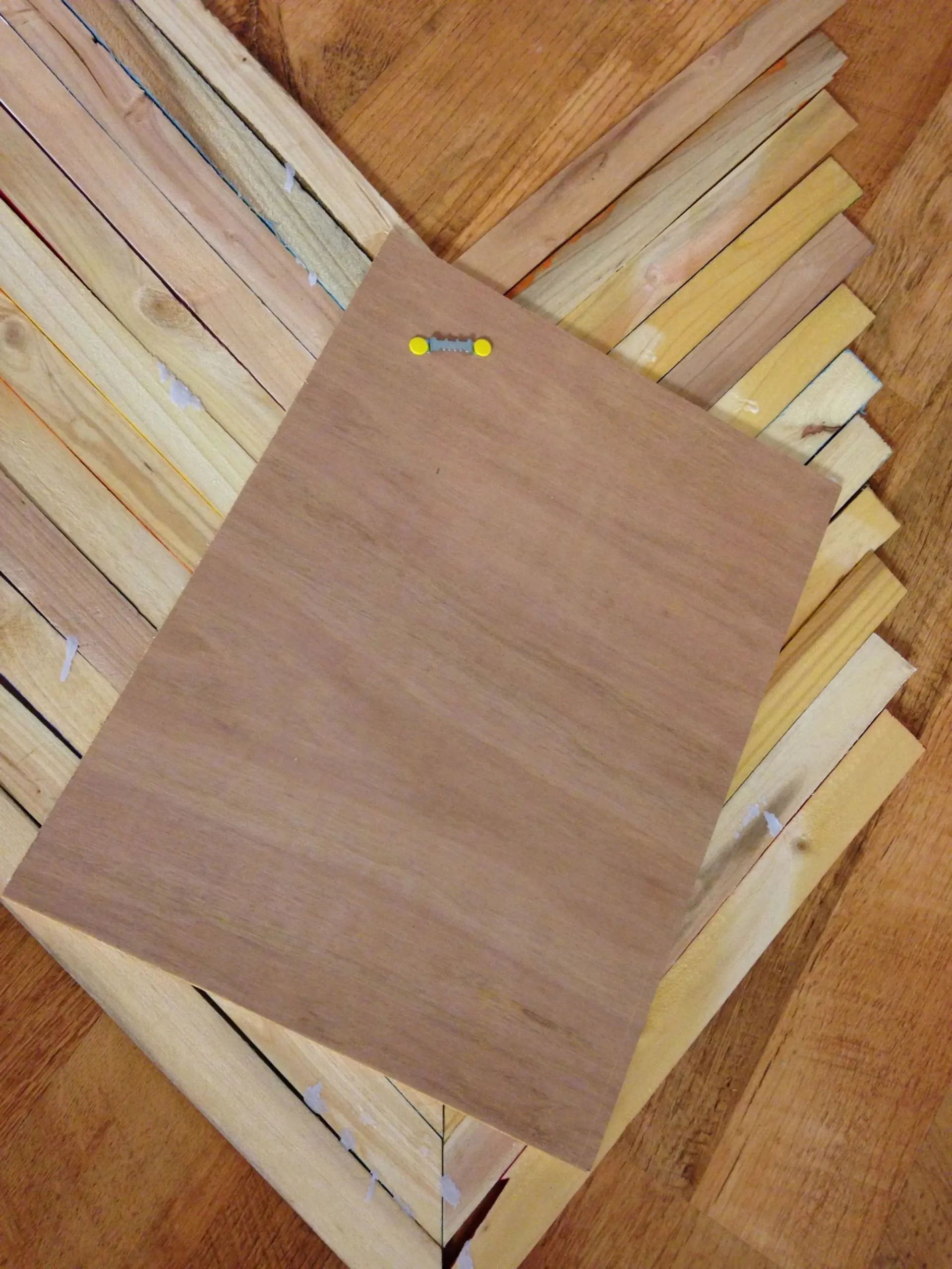 diy wood shim wall art - Splendry