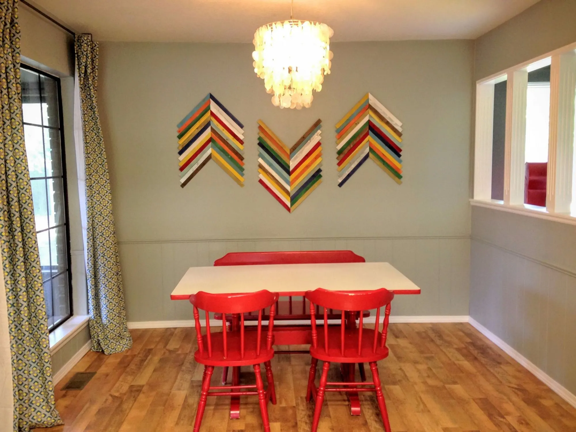 diy wood shim wall art - Splendry
