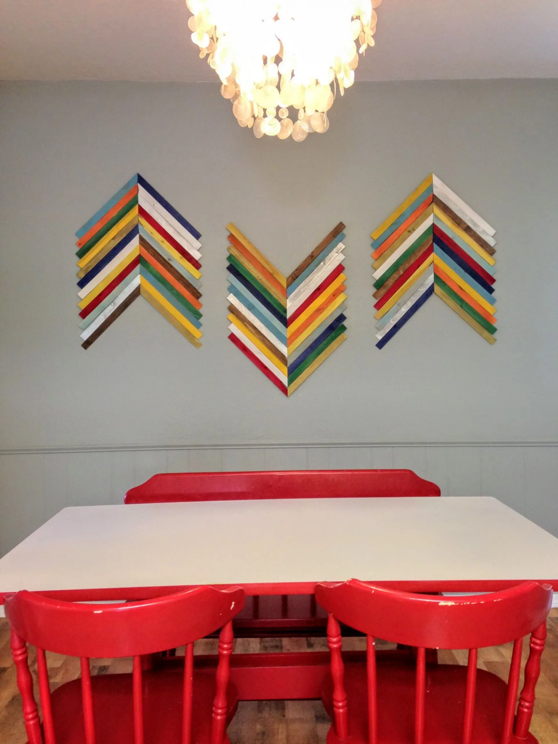 diy wood shim wall art - Splendry