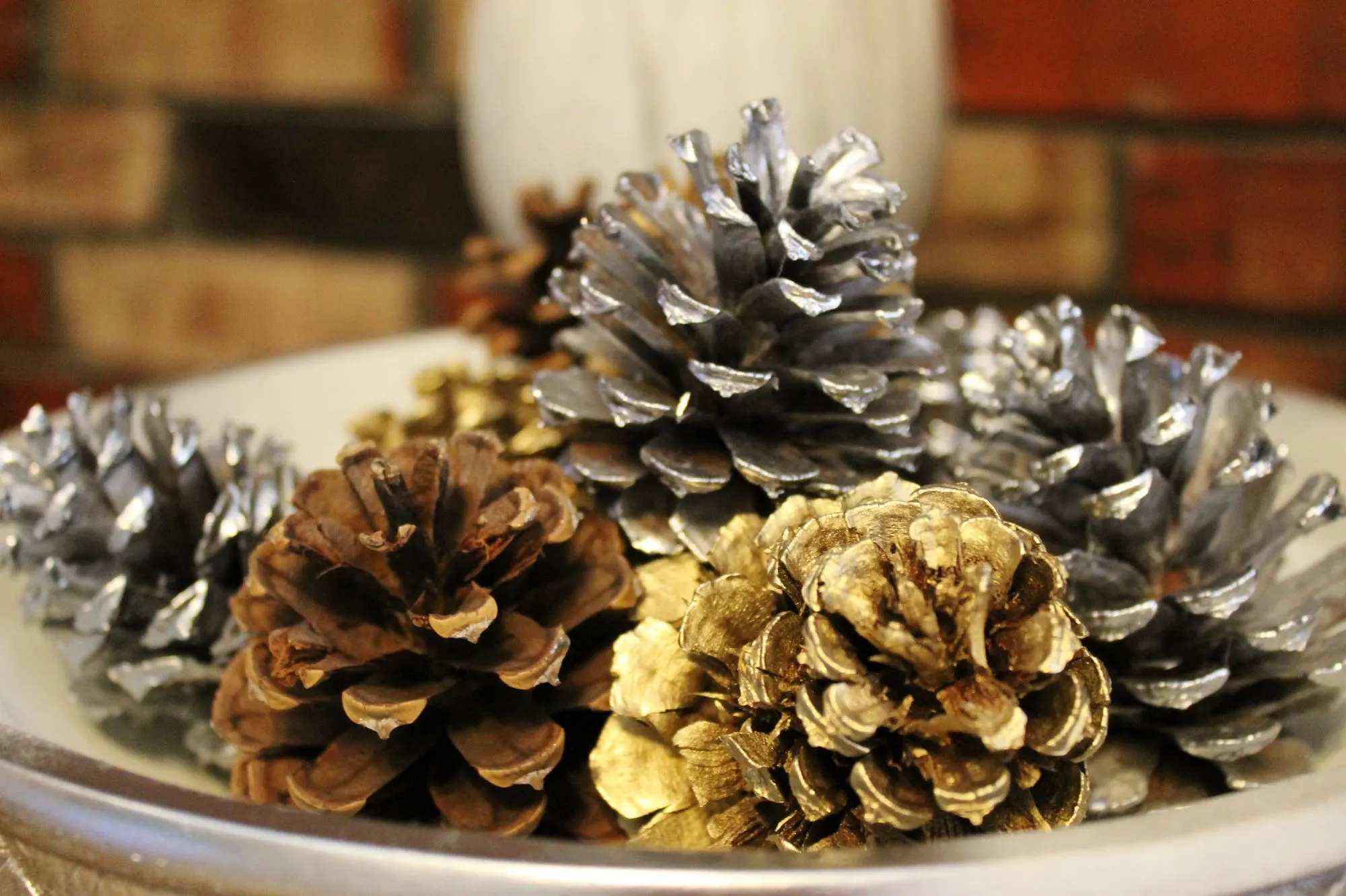 diy fall spray paint fun pine cones