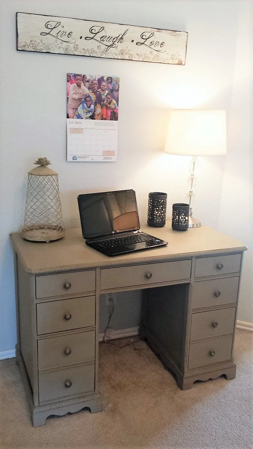 Update a Writing Desk with Chalked Glaze