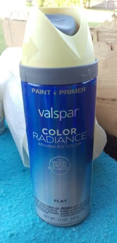 Spray Painting Furniture valspar yellow