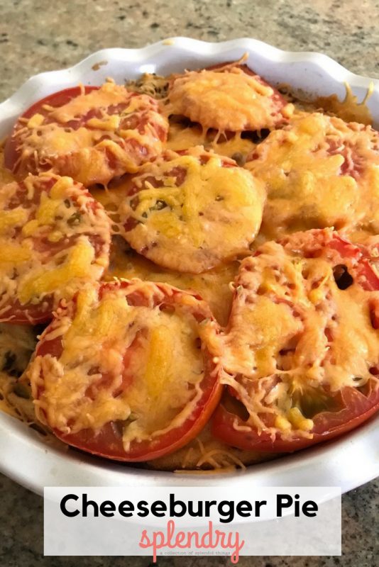Cheeseburger Pie hot dish recipe on Splendry