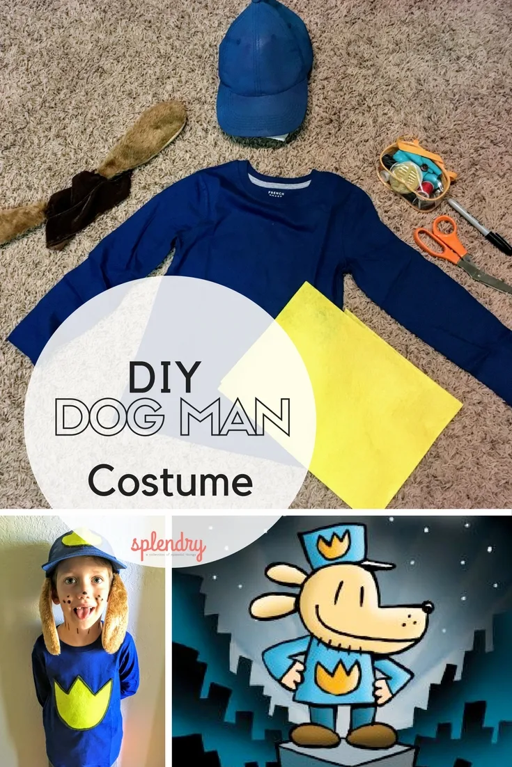 An easy tutorial for a DIY Dog Man costume, just in time for Halloween! Splendry.com