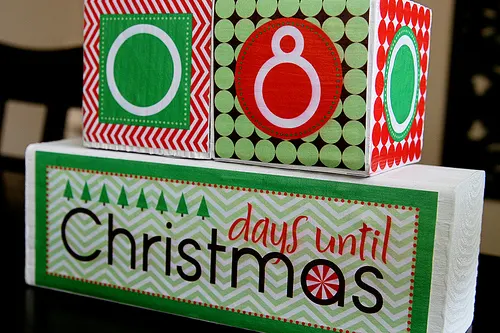 Christmas countdown blocks - easy Christmas DIY projects - Splendry