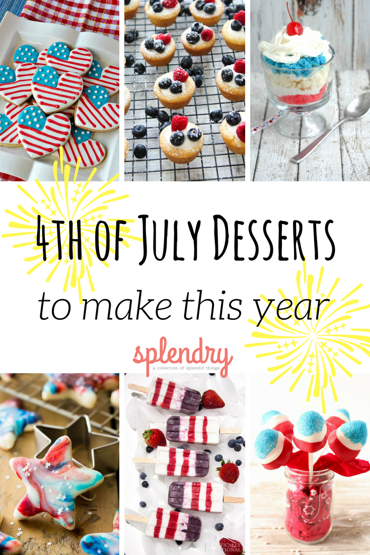 A roundup of red, white, and blue 4th of July desserts to try this year! 
