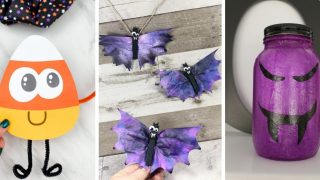 easy Halloween art crafts for kids