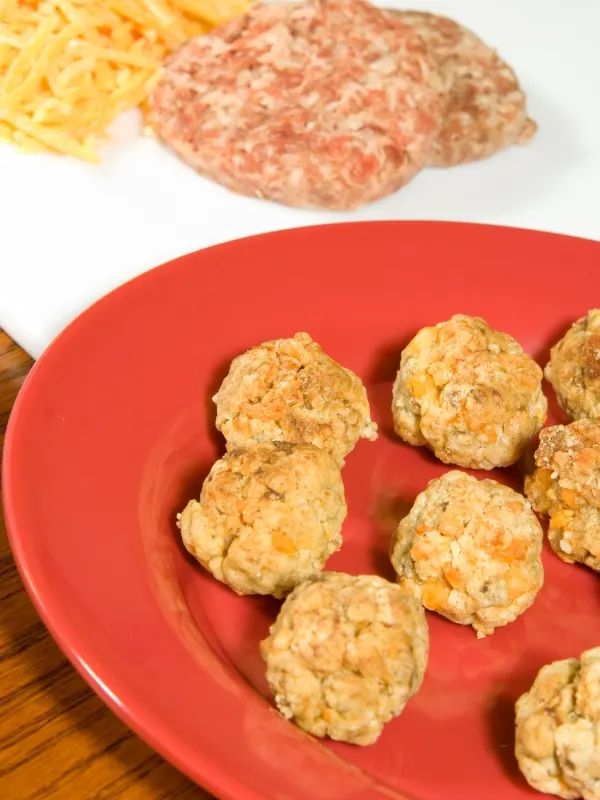 sausage balls on a plate