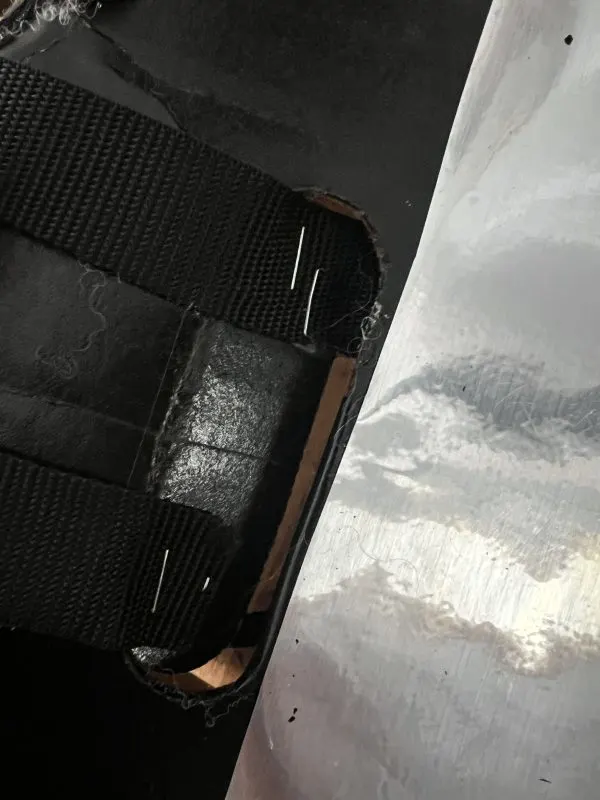 nylon straps attached to the box